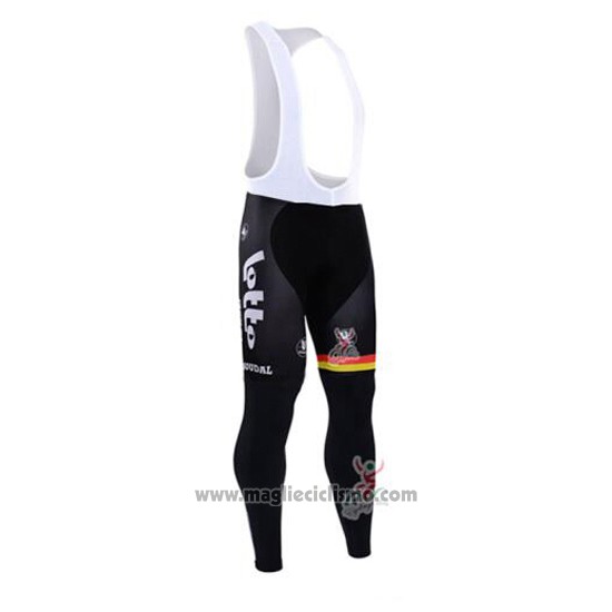 2016 Abbigliamento Ciclismo Lotto Fix All Bianco e Blu Manica Lunga e Salopette